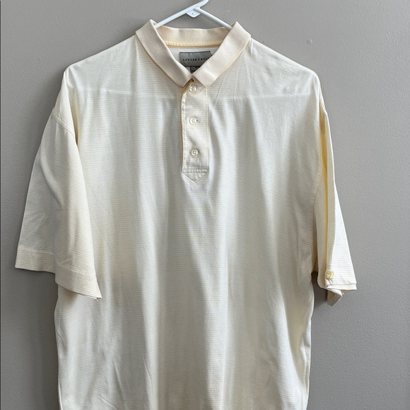 Cutter & Buck Other - Cutter and Buck pale yellow short sleeve polo shirt size medium